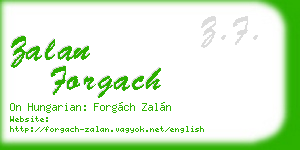 zalan forgach business card